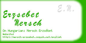 erzsebet mersch business card