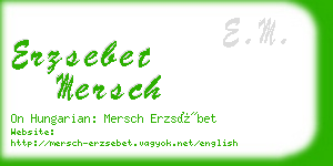 erzsebet mersch business card